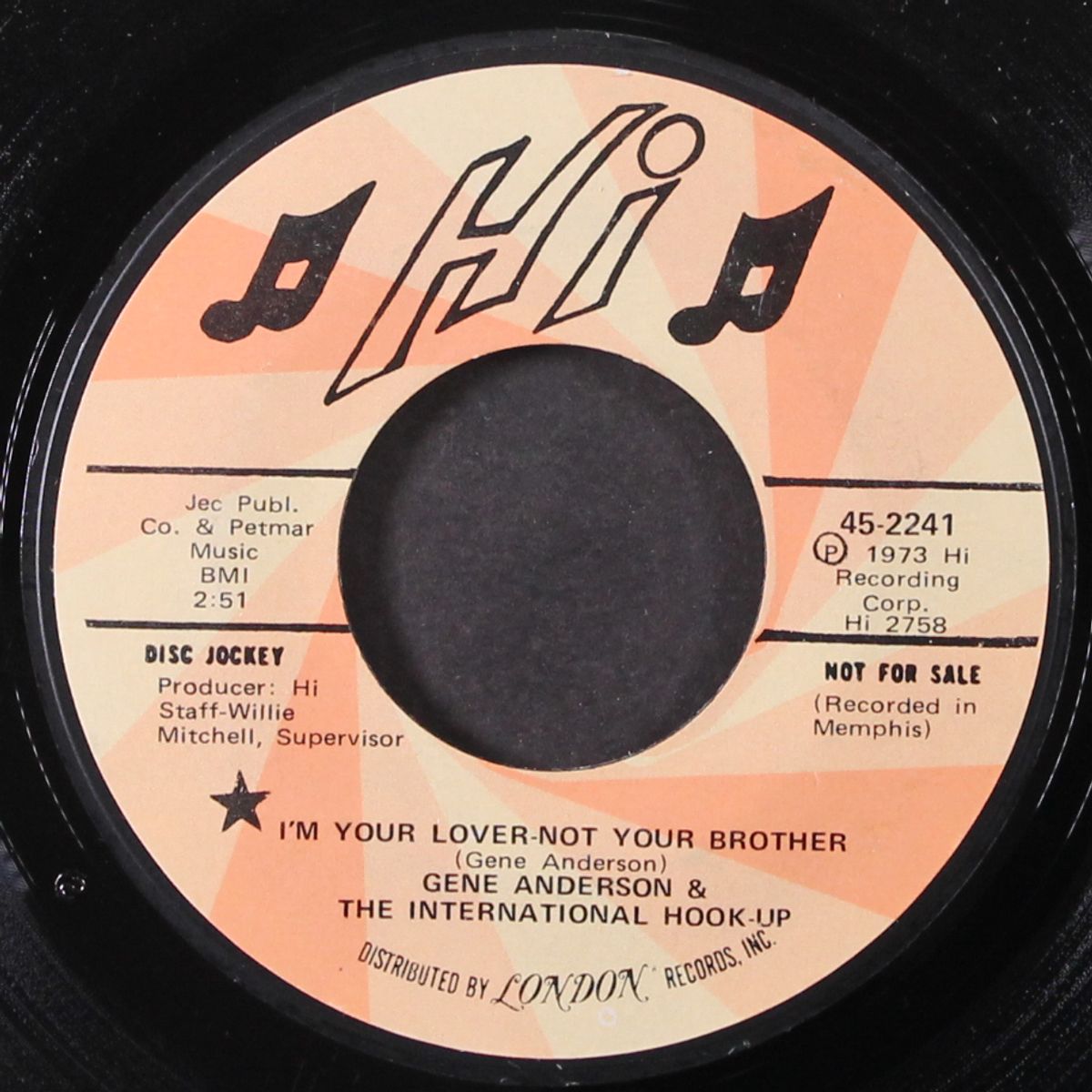 i'm your lover, not your brother by GENE ANDERSON
