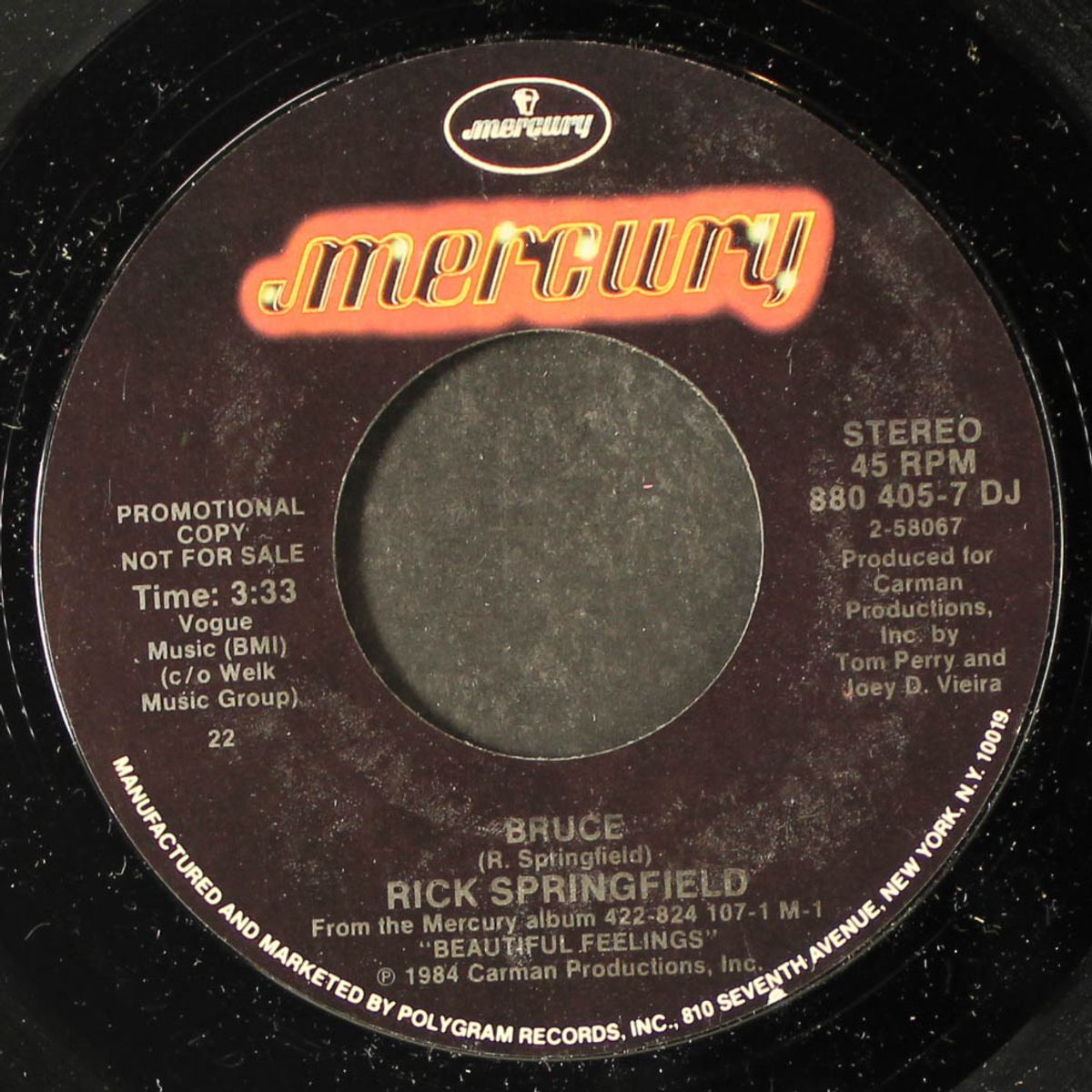 bruce / same by RICK SPRINGFIELD