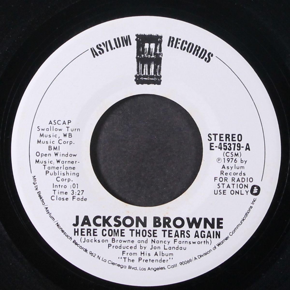 here come those tears again / mono by JACKSON BROWNE