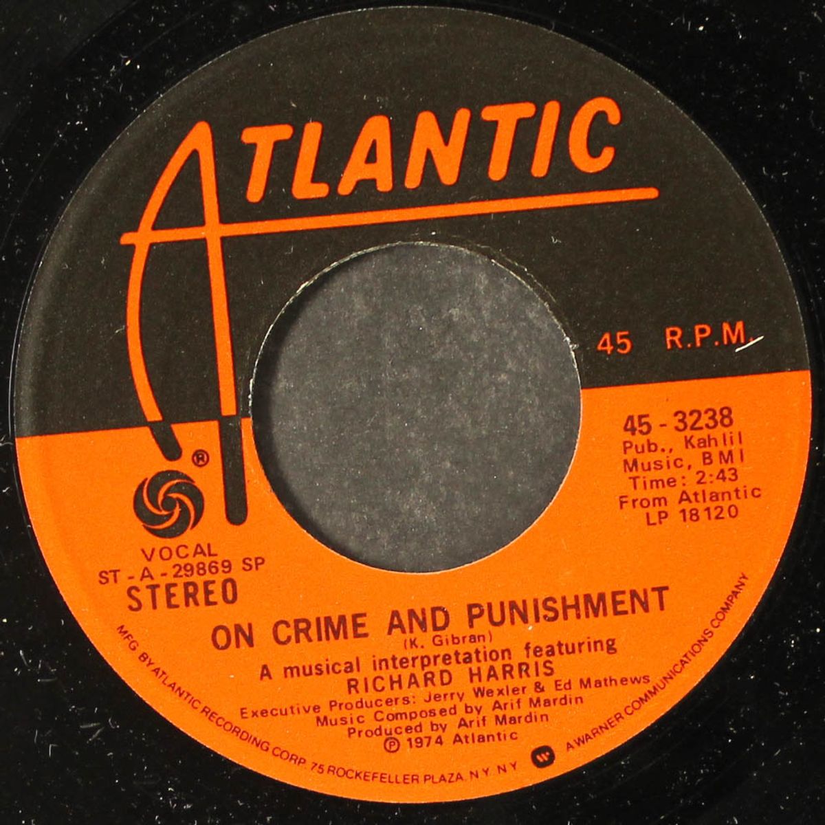 theme from the prophet / on crime and punishment by RICHARD HARRIS