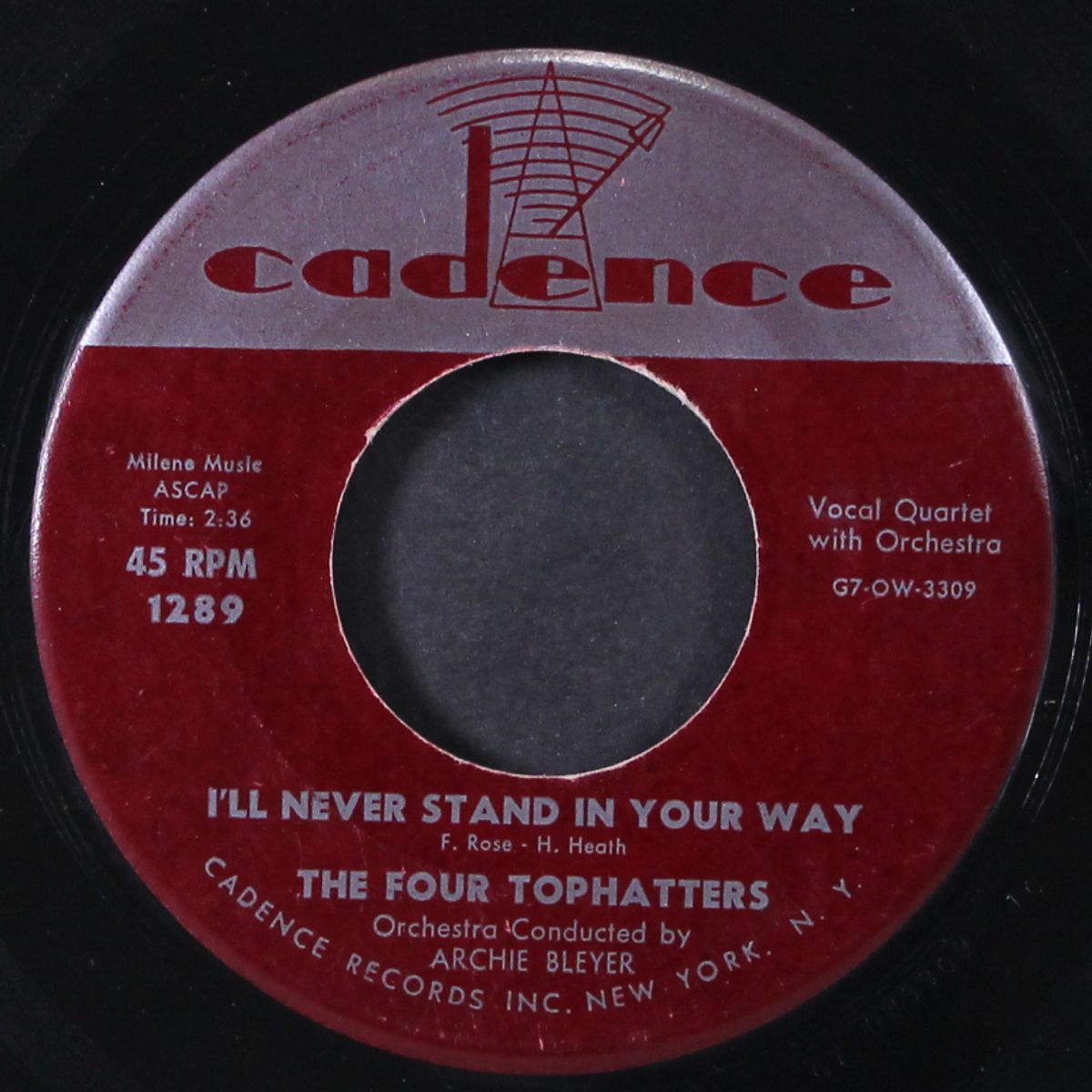 one arabian night / i'll never stand in your way by FOUR TOPHATTERS