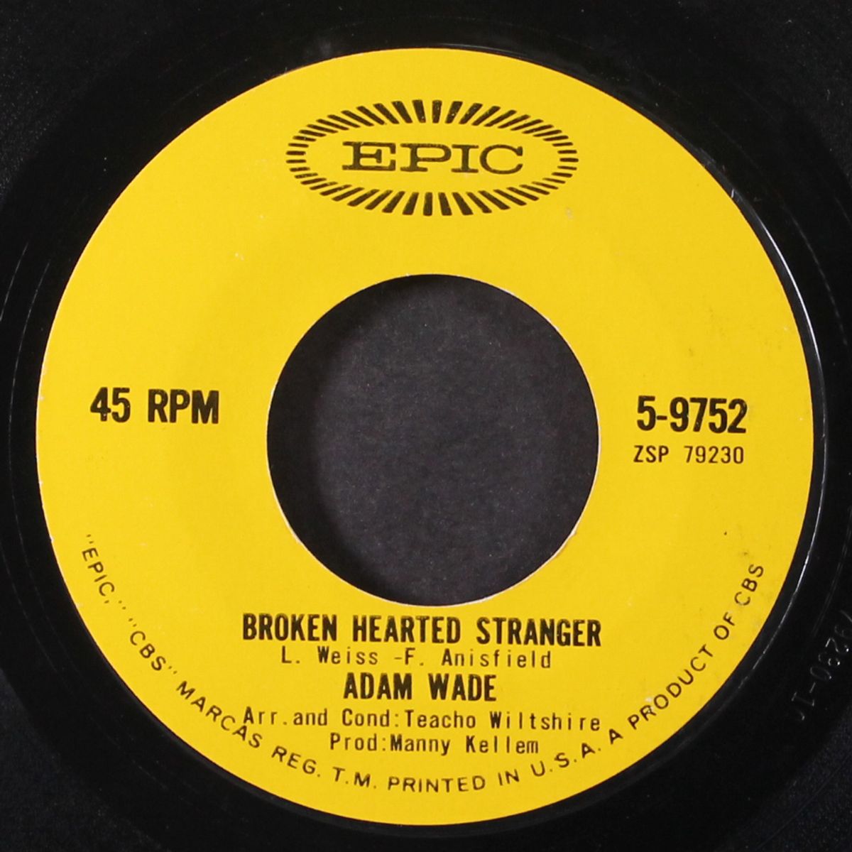 broken hearted stranger / crying in the chapel by ADAM WADE