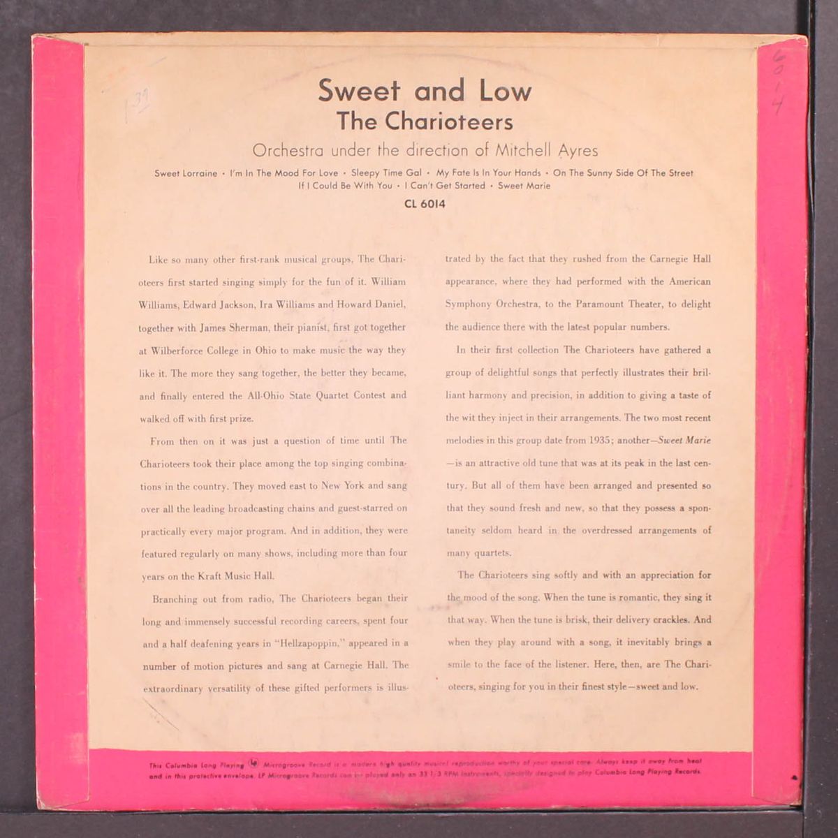 sweet and low by CHARIOTEERS