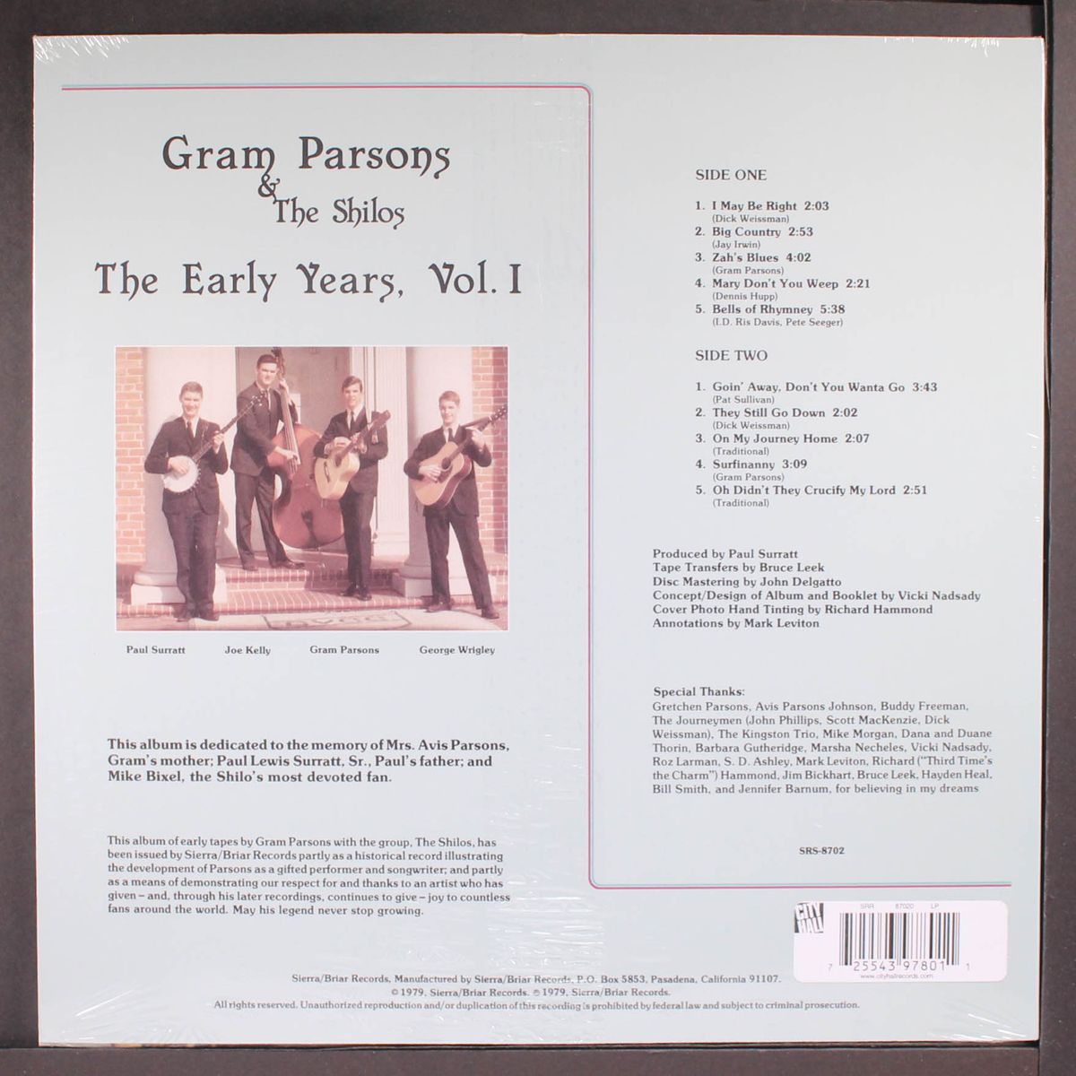 the early years 1963-1965 by GRAM PARSONS