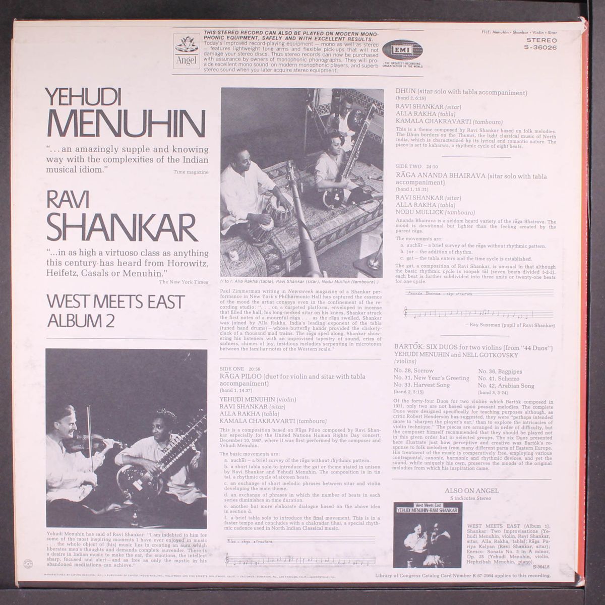 west meets east - album 2 by YEHUDI MENUHIN & RAVI SHANKAR