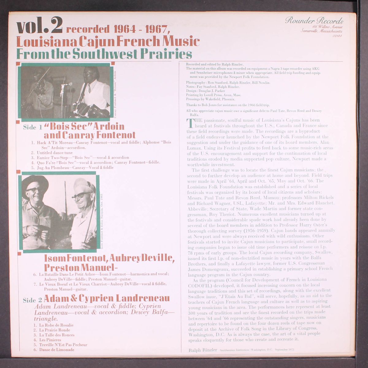 louisiana cajun french music from the southwest prairies, vol. 2 by VARIOUS