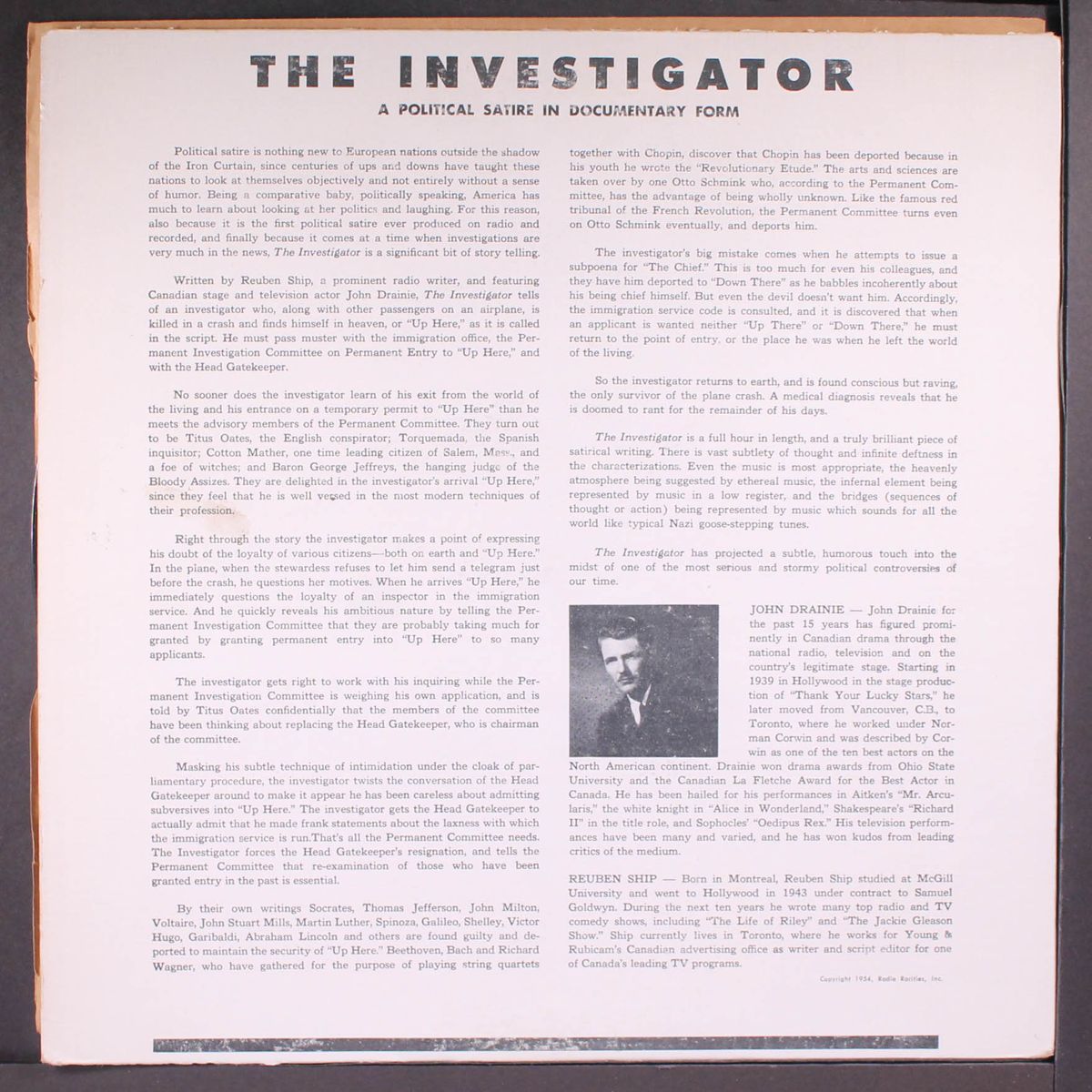 the investigator by RADIO CAST