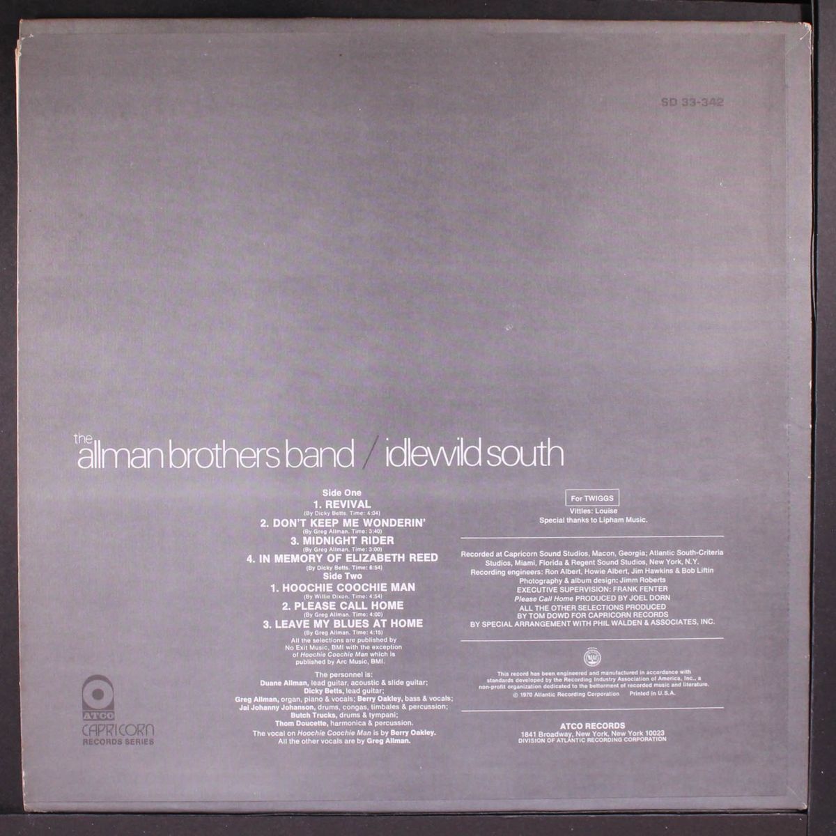 idlewild south by ALLMAN BROTHERS BAND