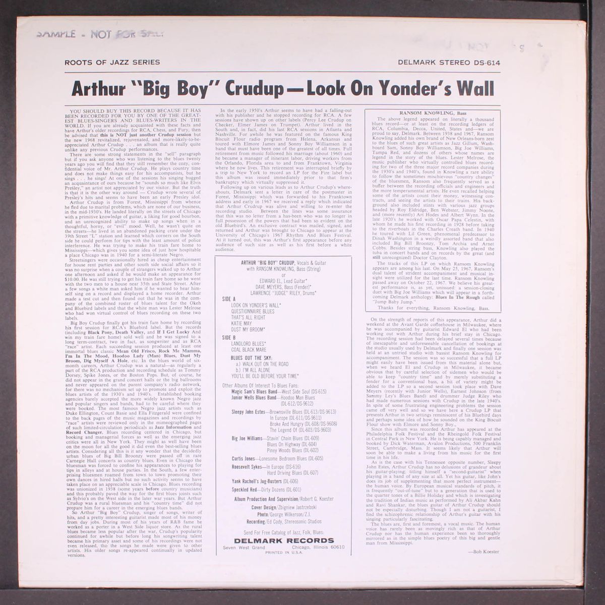 look on yonder's wall by ARTHUR CRUDUP