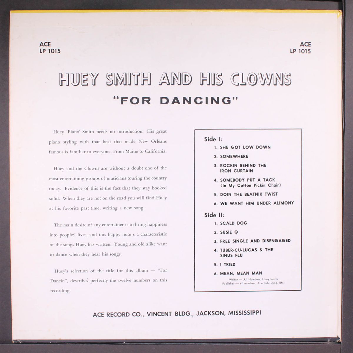 for dancing by HUEY SMITH & CLOWNS