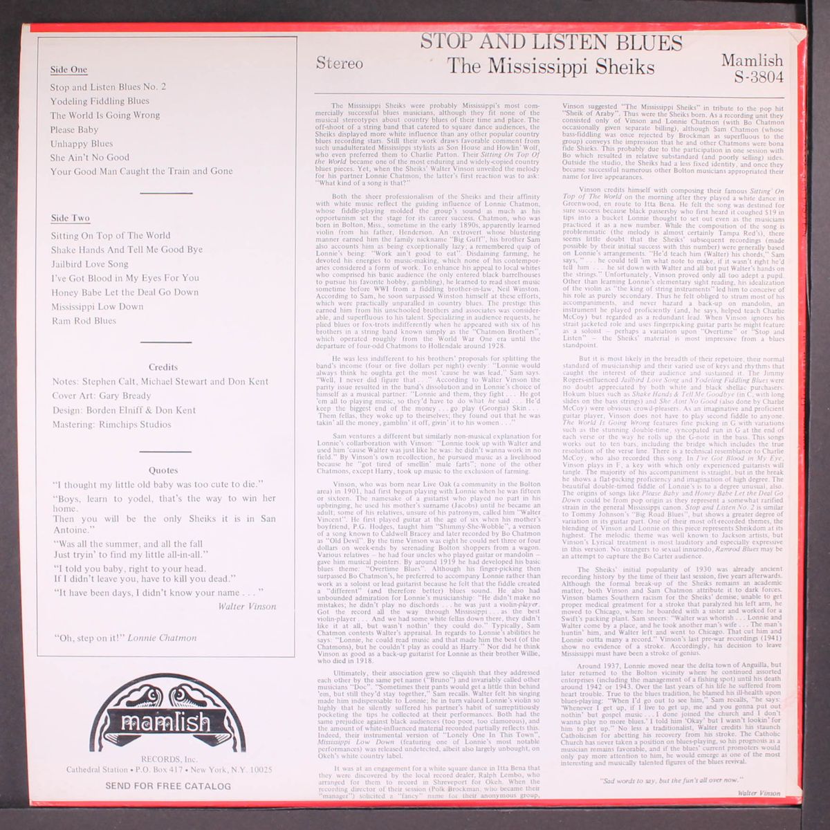 stop and listen by MISSISSIPPI SHEIKS
