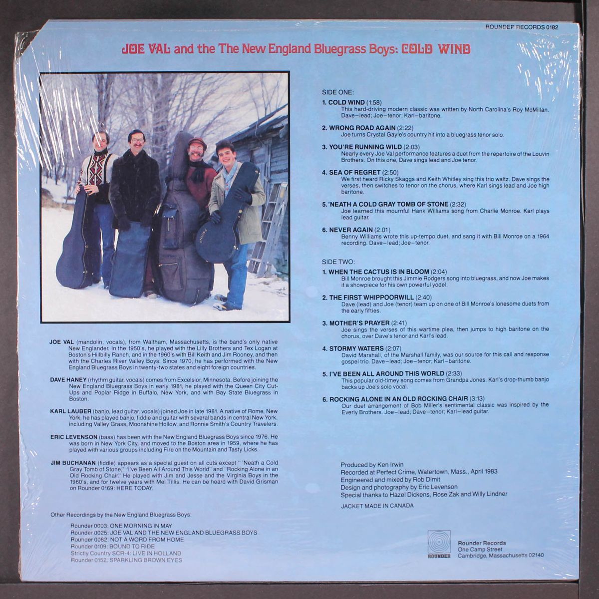 cold wind by JOE VAL & NEW ENGLAND BLUEGRASS BOYS