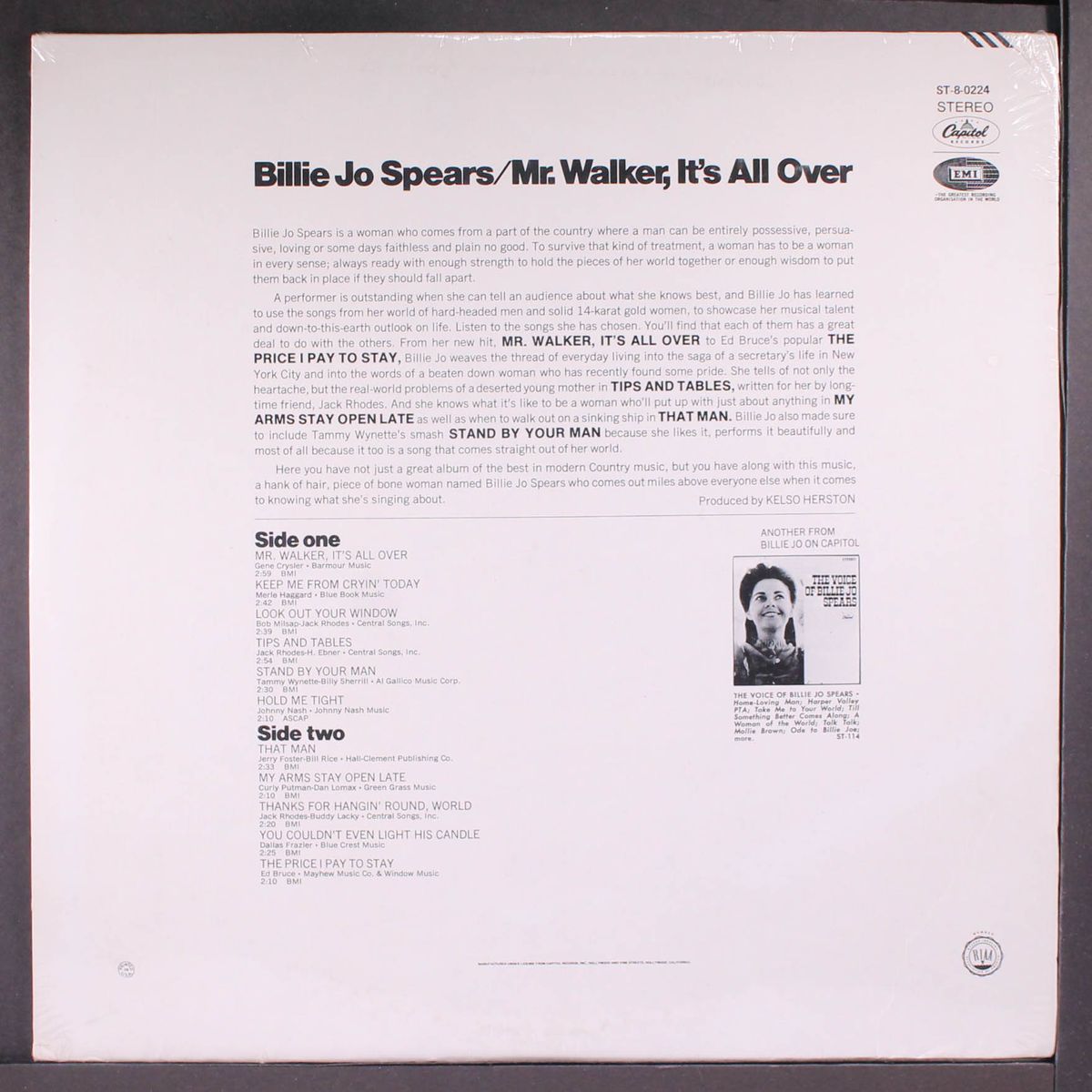mr. walker, it's all over by BILLIE JO SPEARS