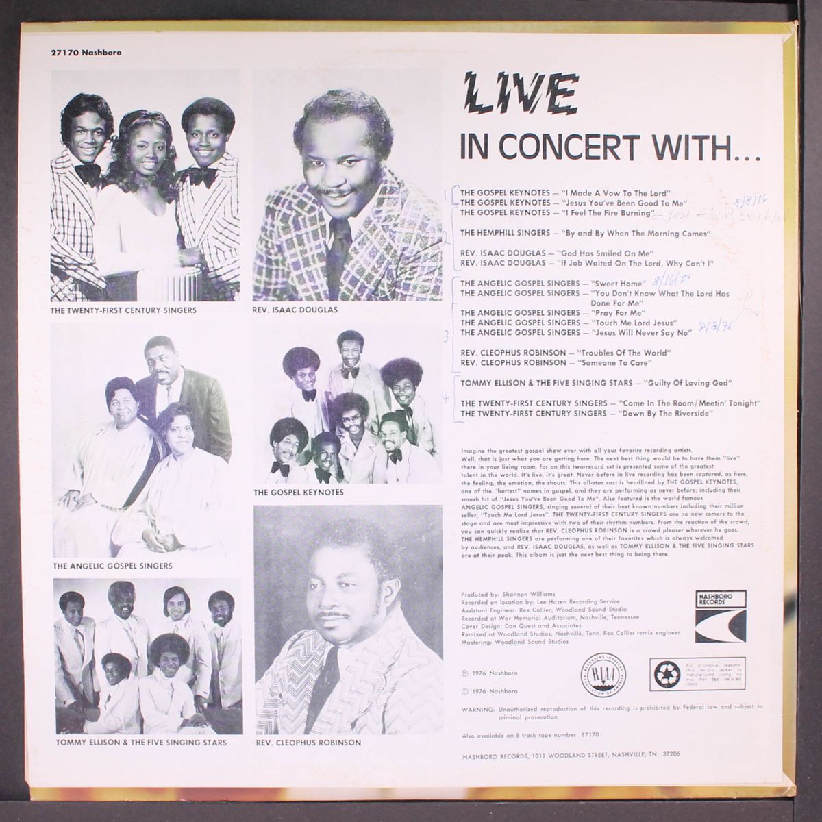 live in concert by VARIOUS