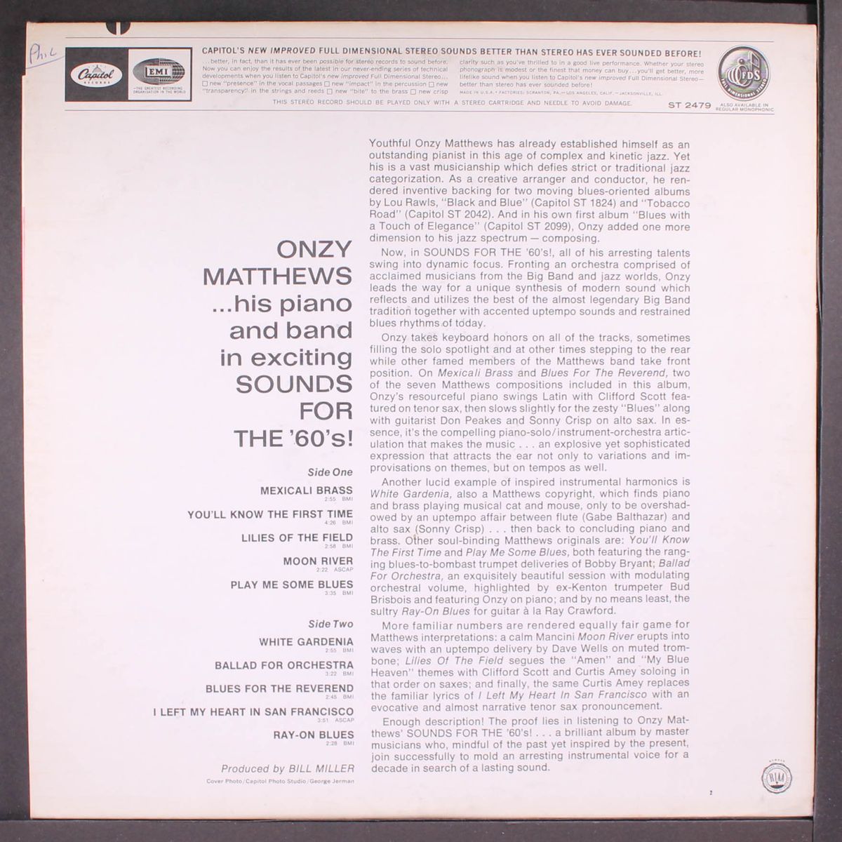sounds for the 60's! by ONZY MATTHEWS