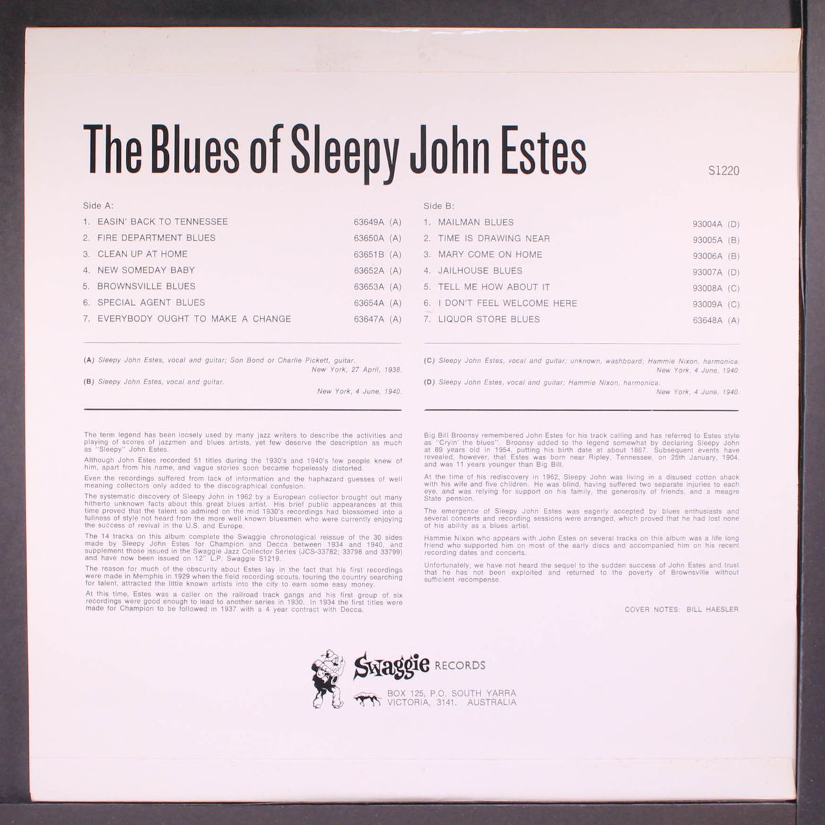 the blues of, vol. 2 by SLEEPY JOHN ESTES