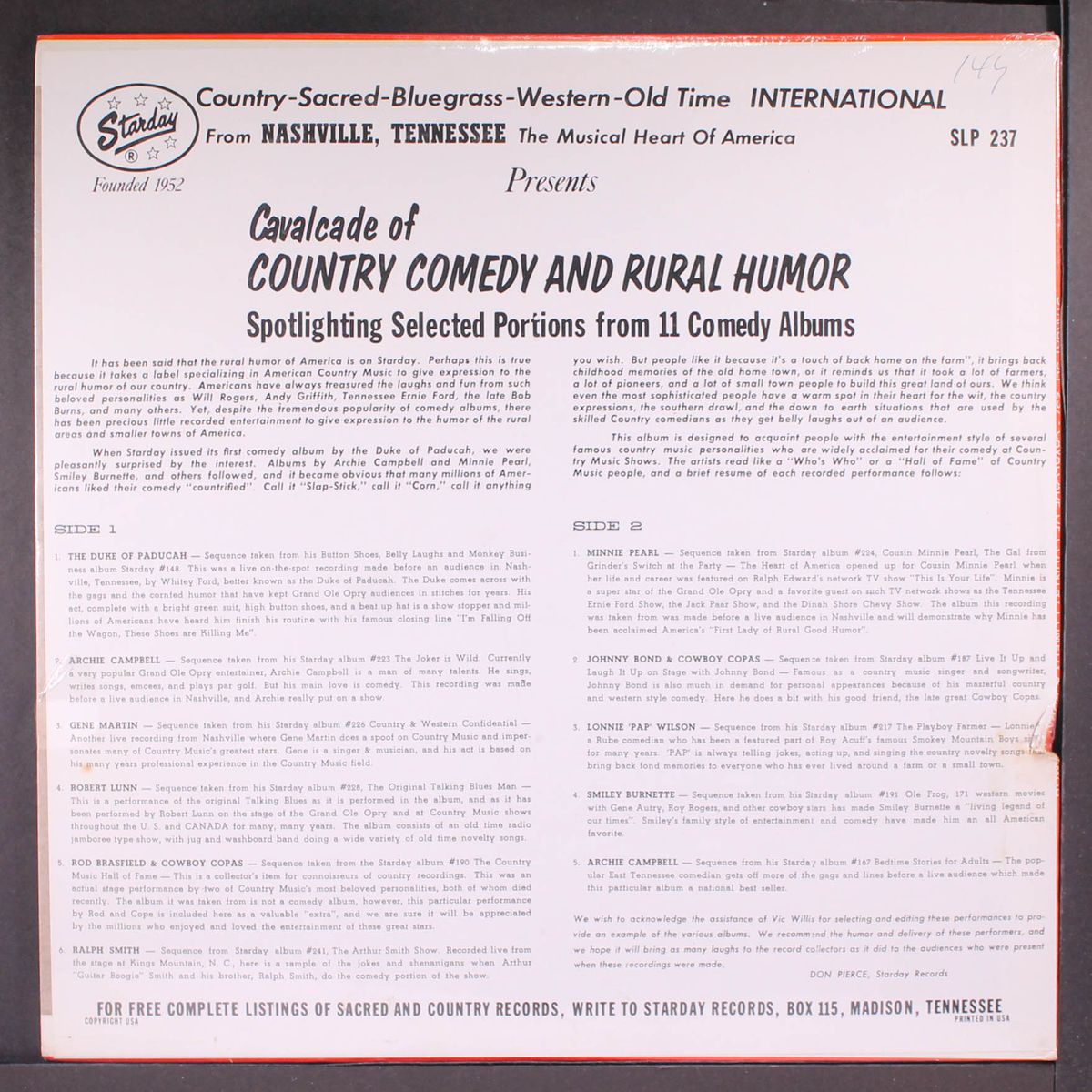 cavalcade of country comedy and rural humor by VARIOUS