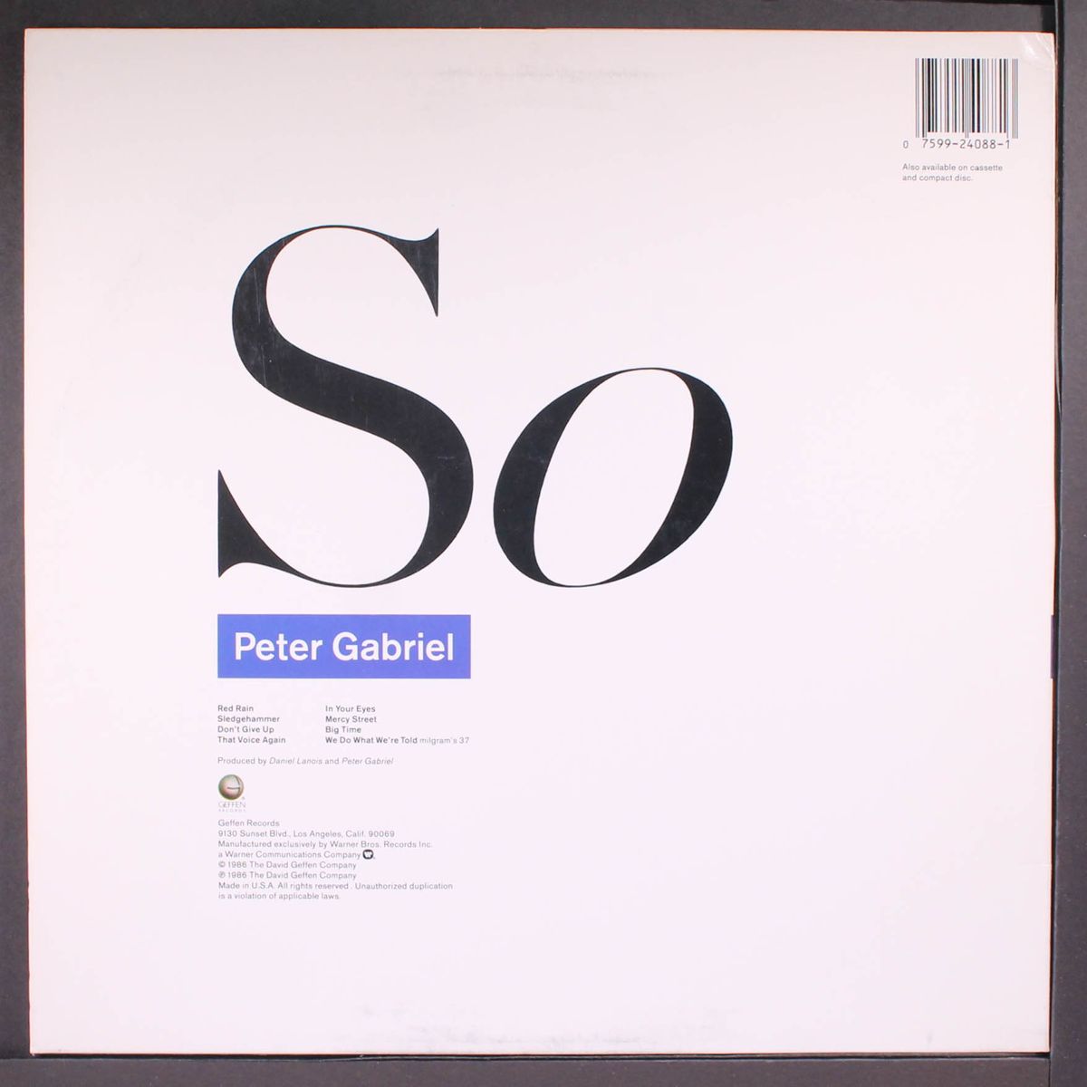 so by PETER GABRIEL