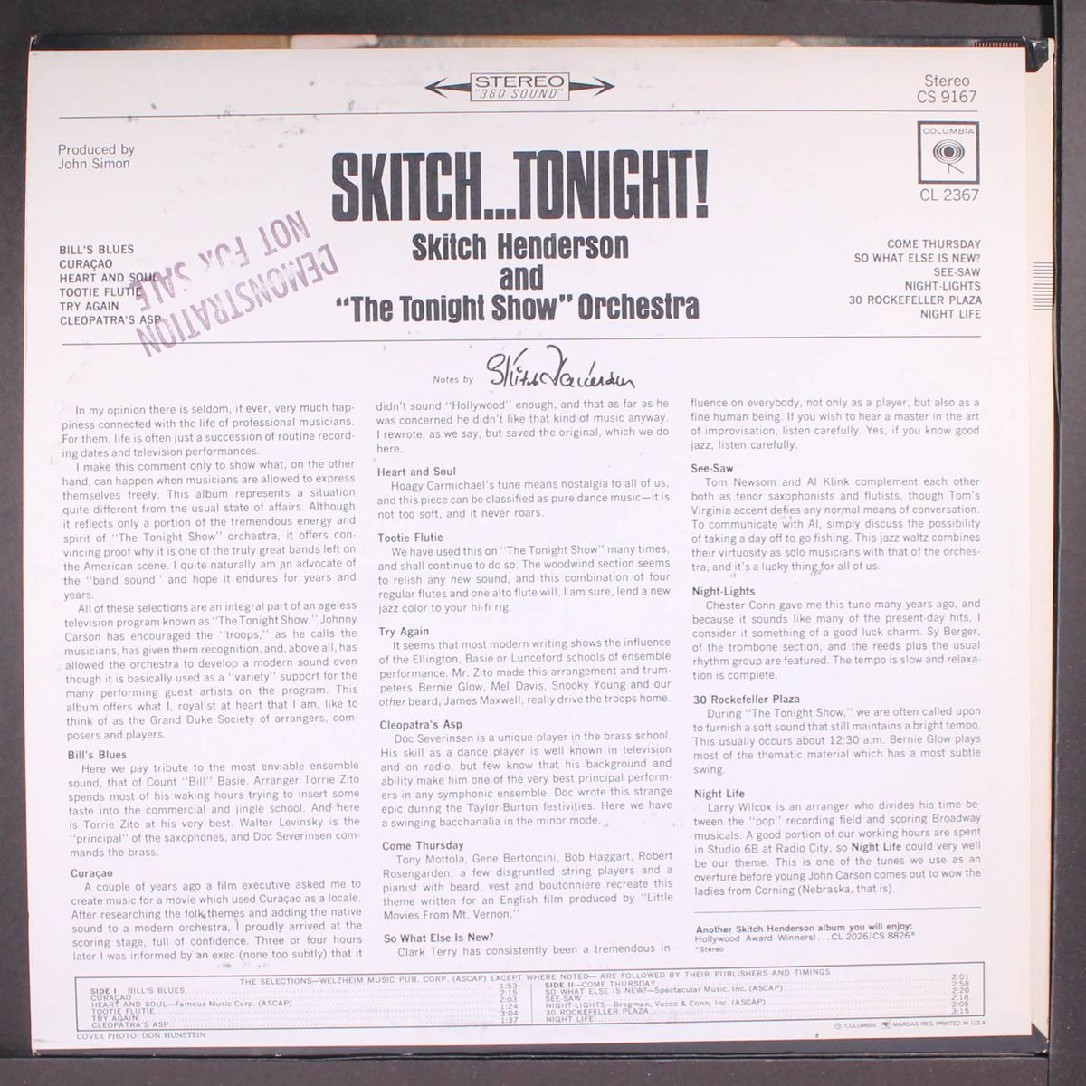 skitch...tonight! by SKITCH HENDERSON