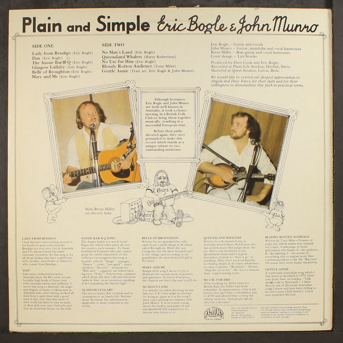 plain and simple by ERIC BOGLE & JOHN MUNRO