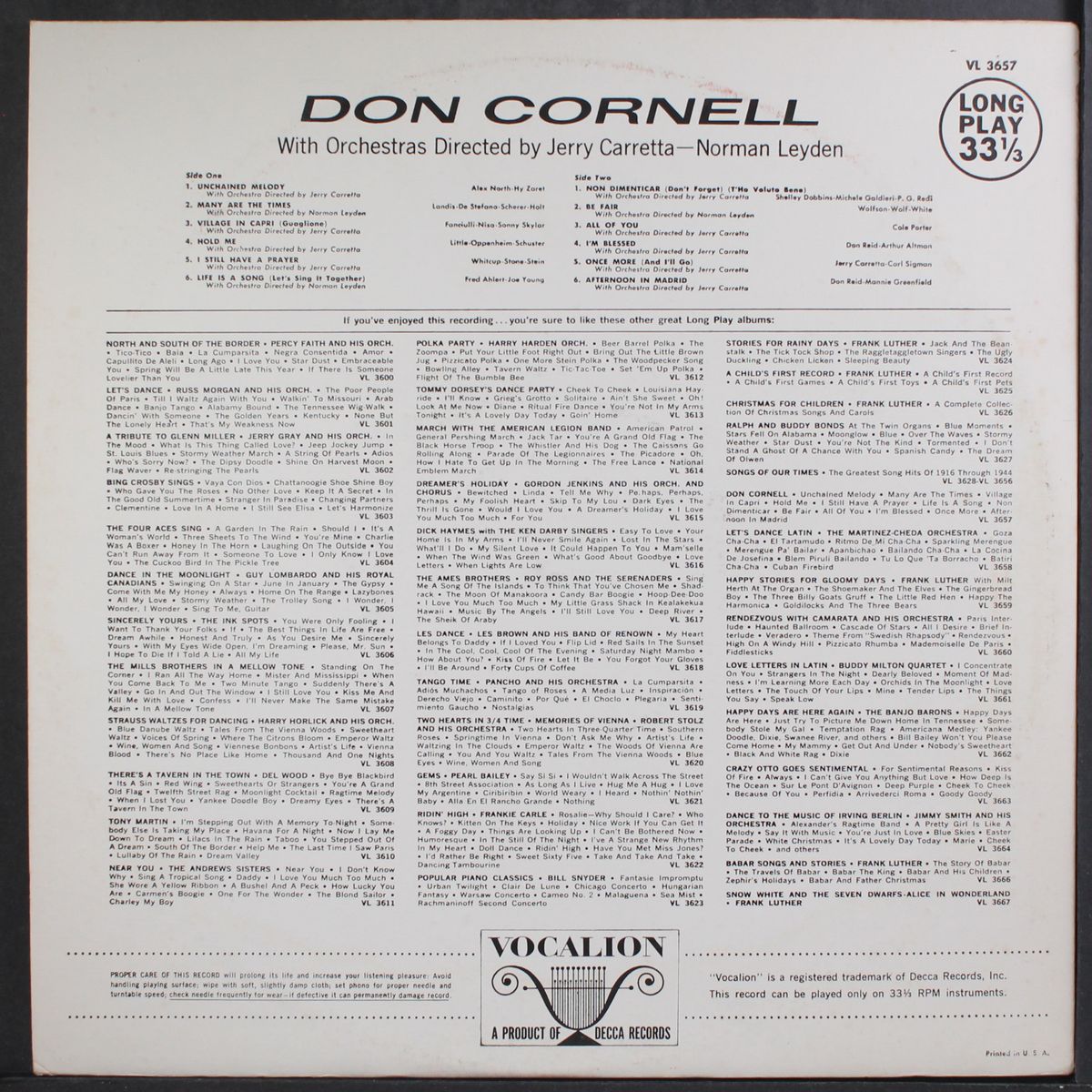 don cornell by DON CORNELL