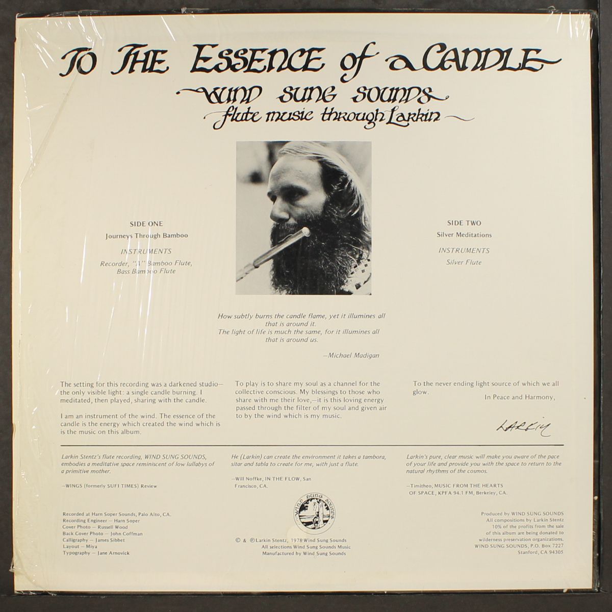 to the essence of a candle by LARKIN