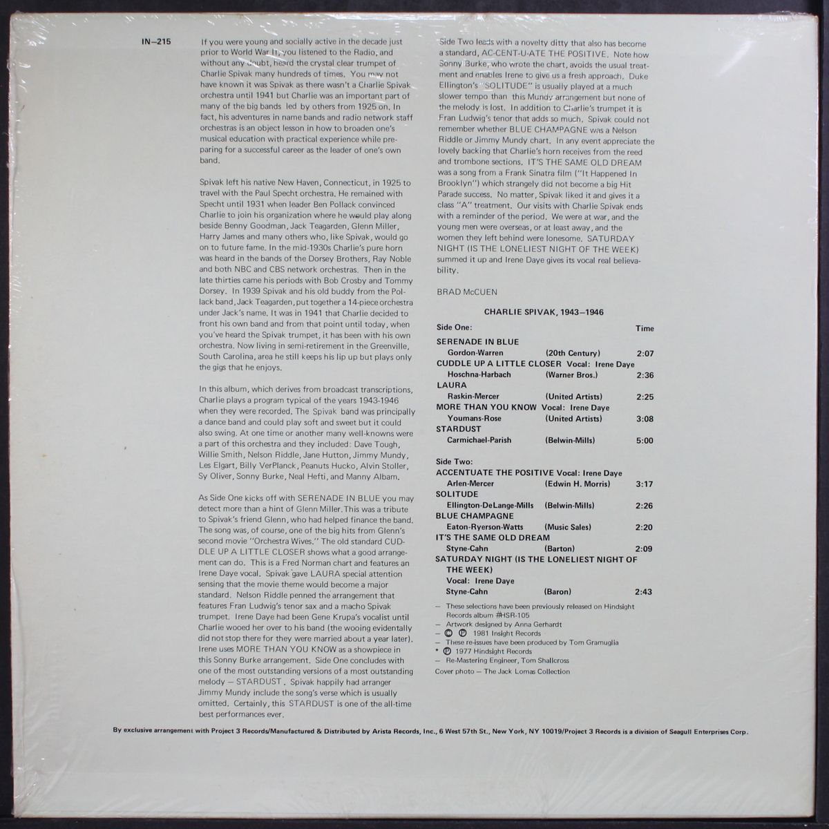 the great american dance bands by CHARLIE SPIVAK