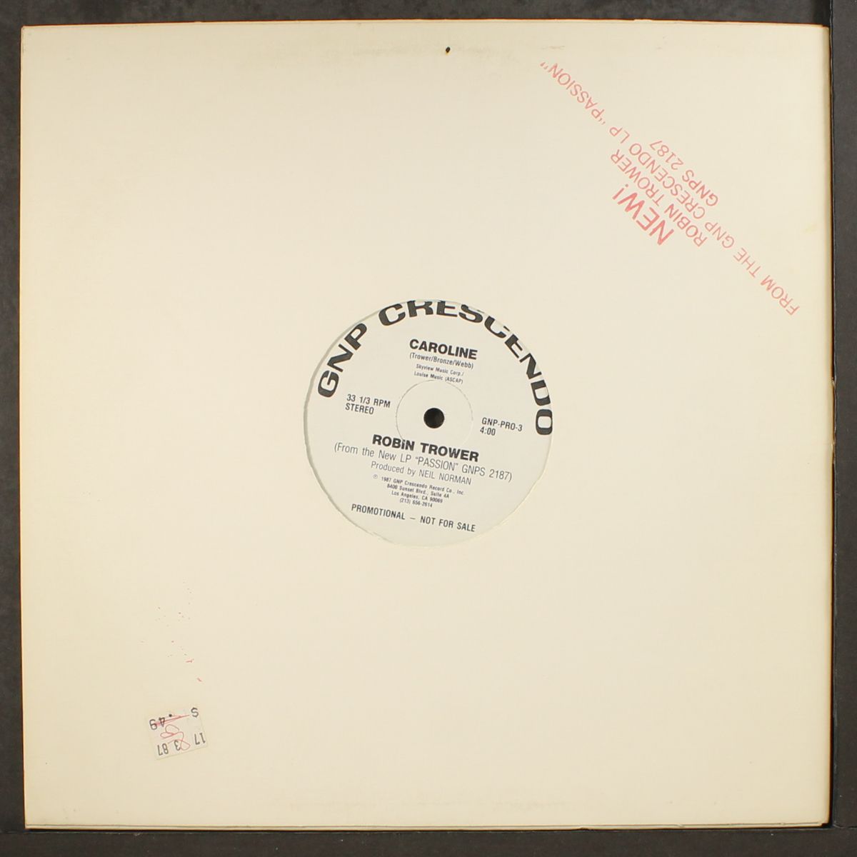 caroline / same by ROBIN TROWER