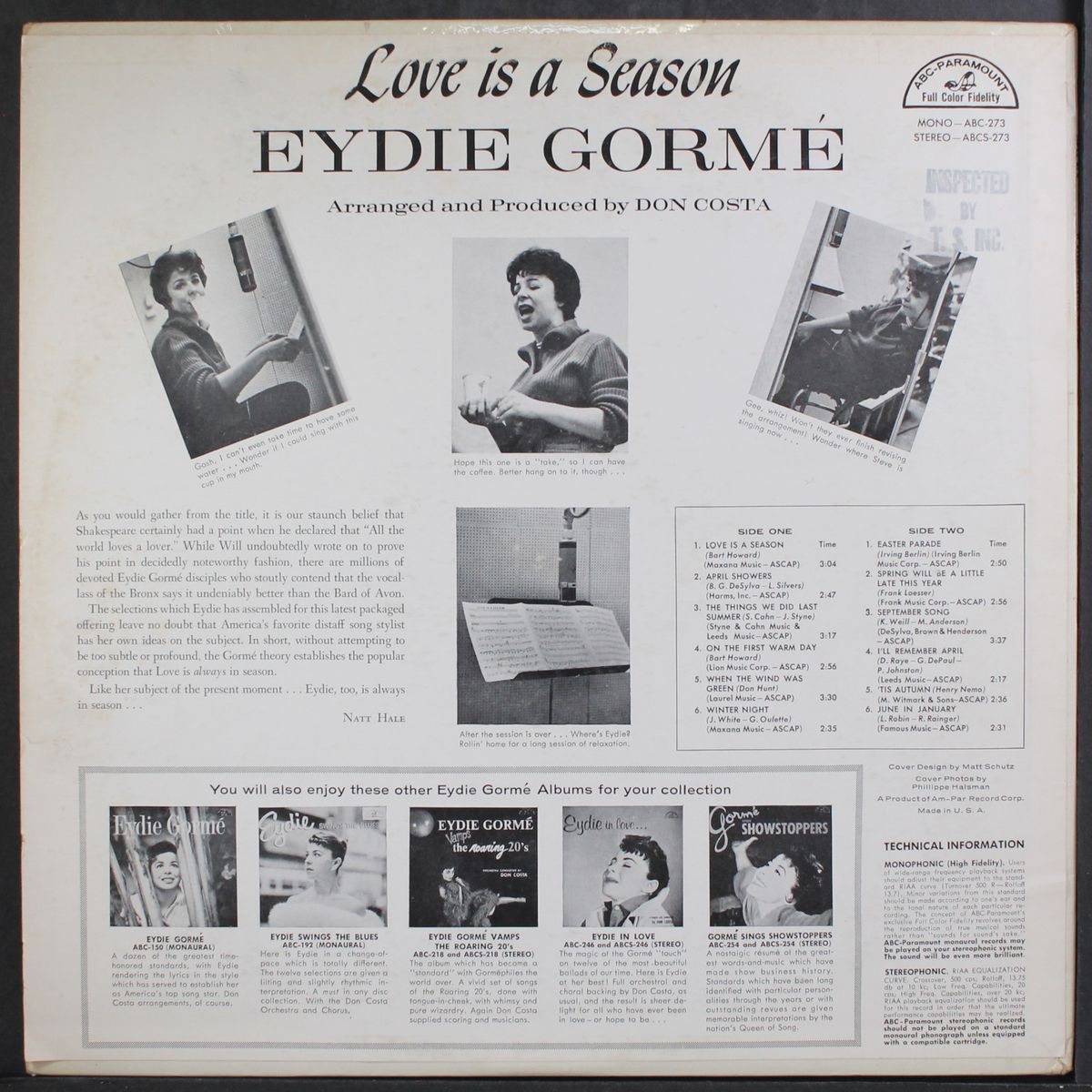 love is a season by EYDIE GORME