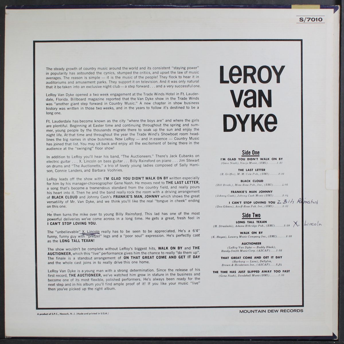 walk on by by LEROY VAN DYKE
