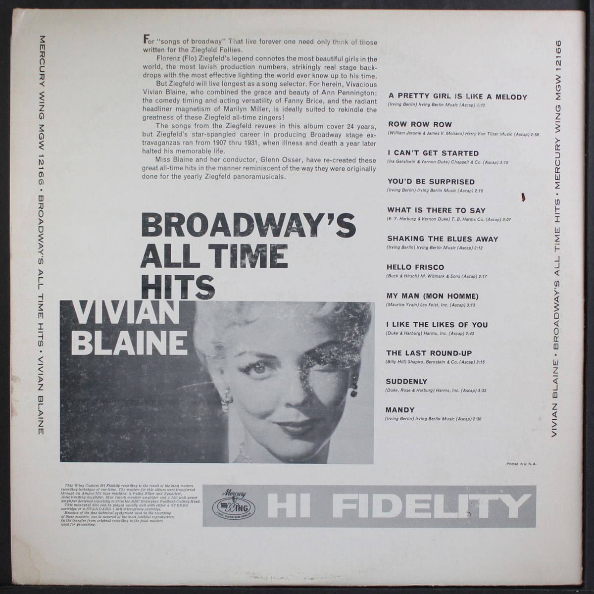 broadway's all time hits by VIVIAN BLAINE