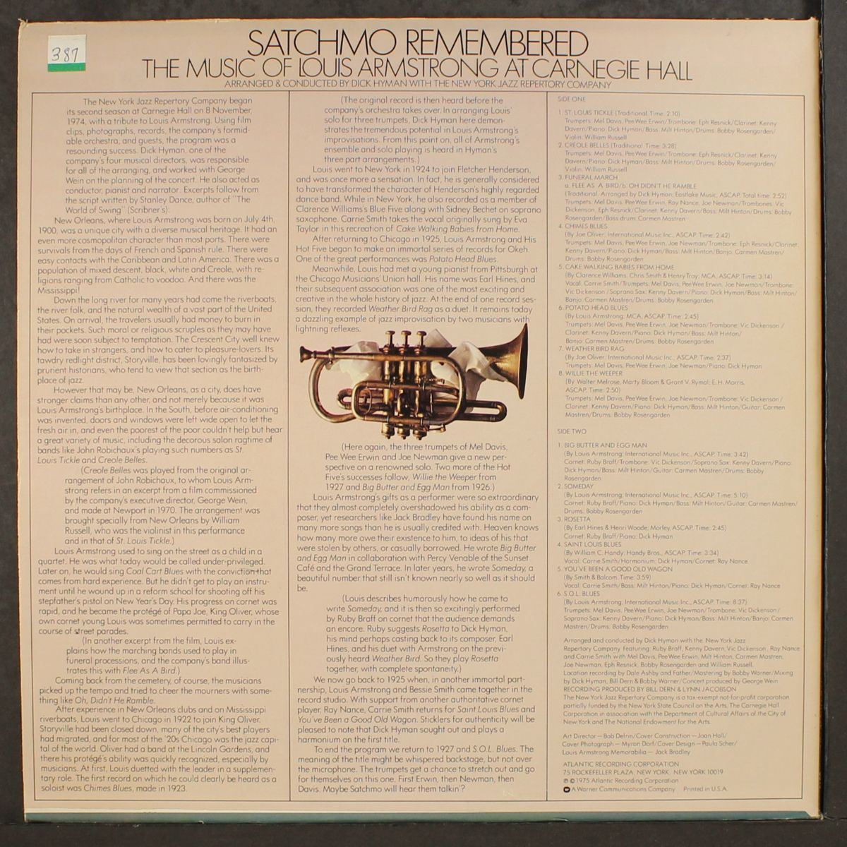 satchmo remembered by DICK HYMAN