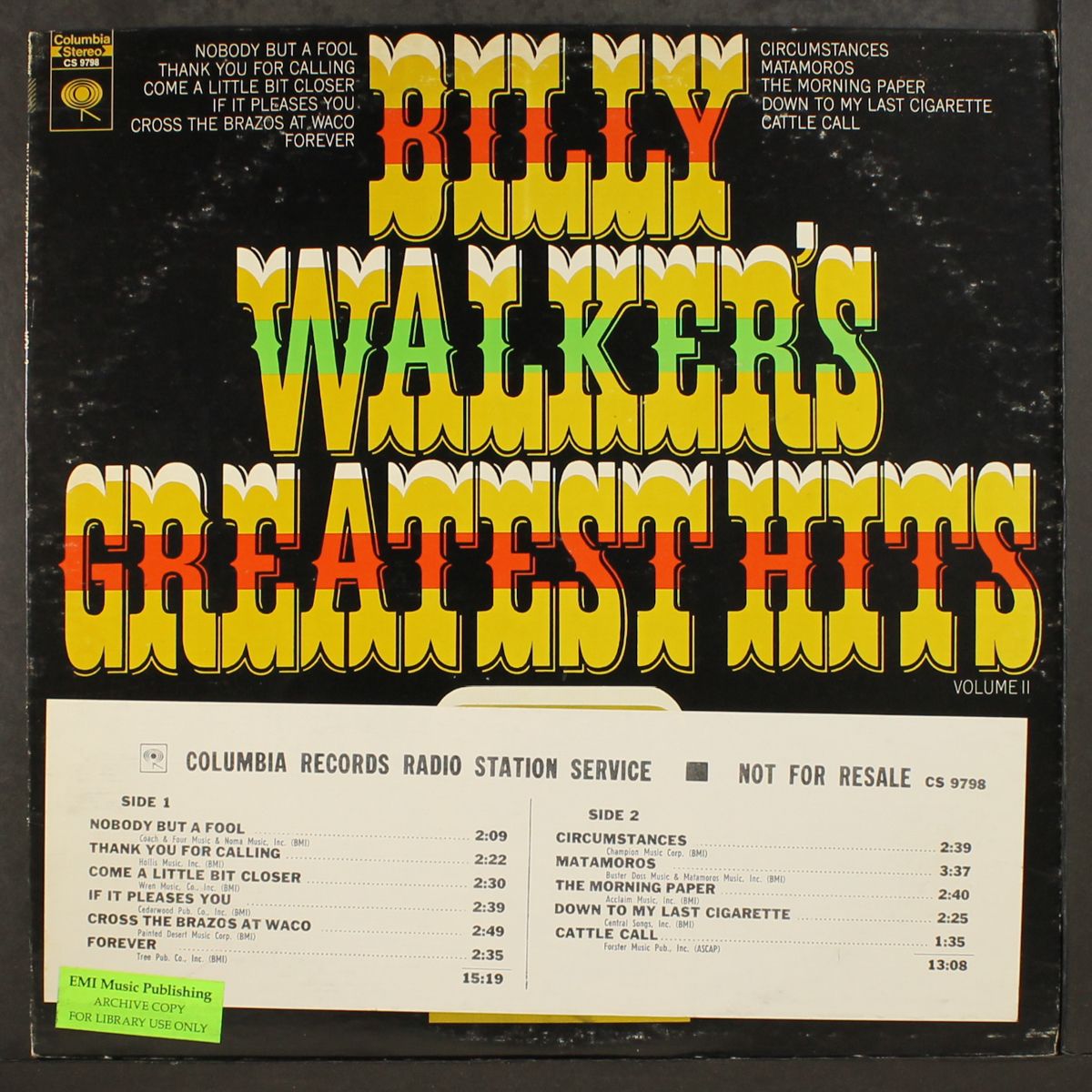 greatest hits, vol. 2 by BILLY WALKER