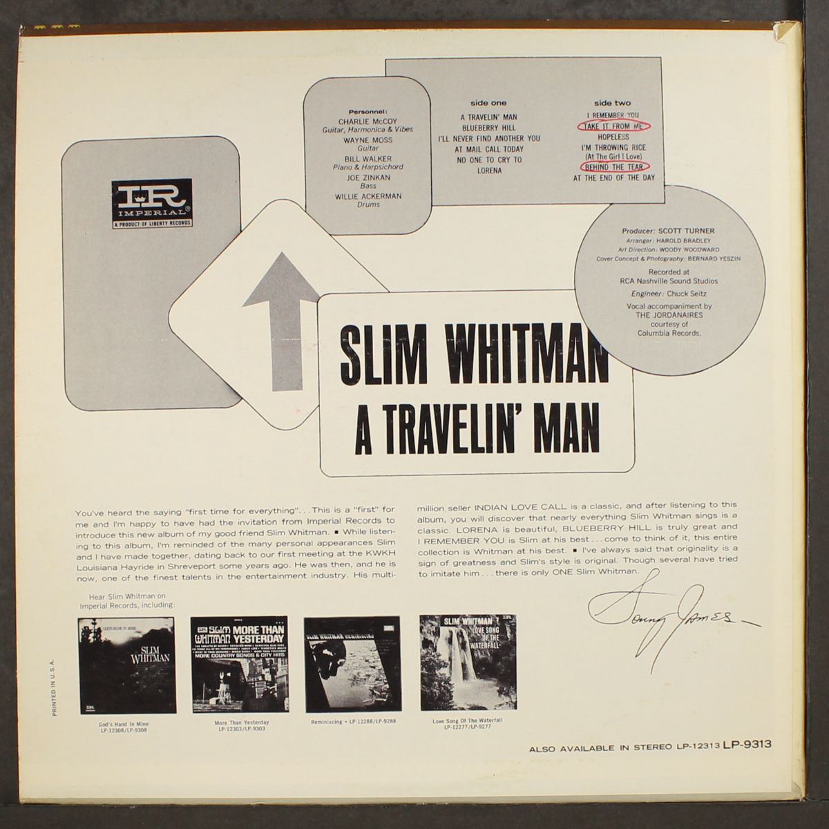 a travelin' man by SLIM WHITMAN