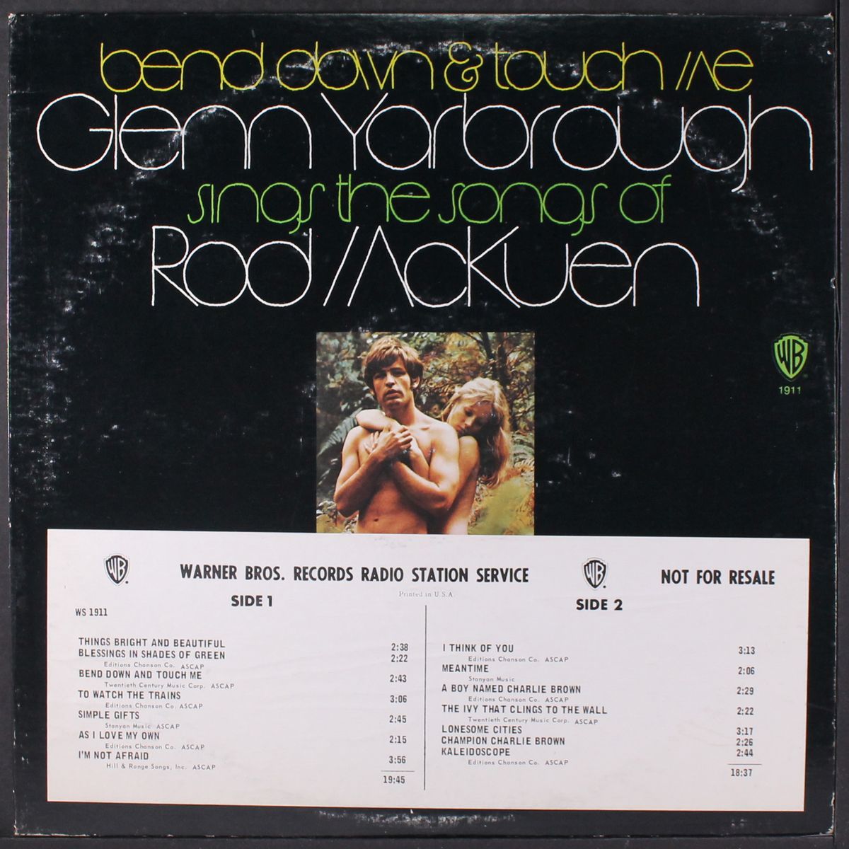 bend down & touch me by GLENN YARBROUGH