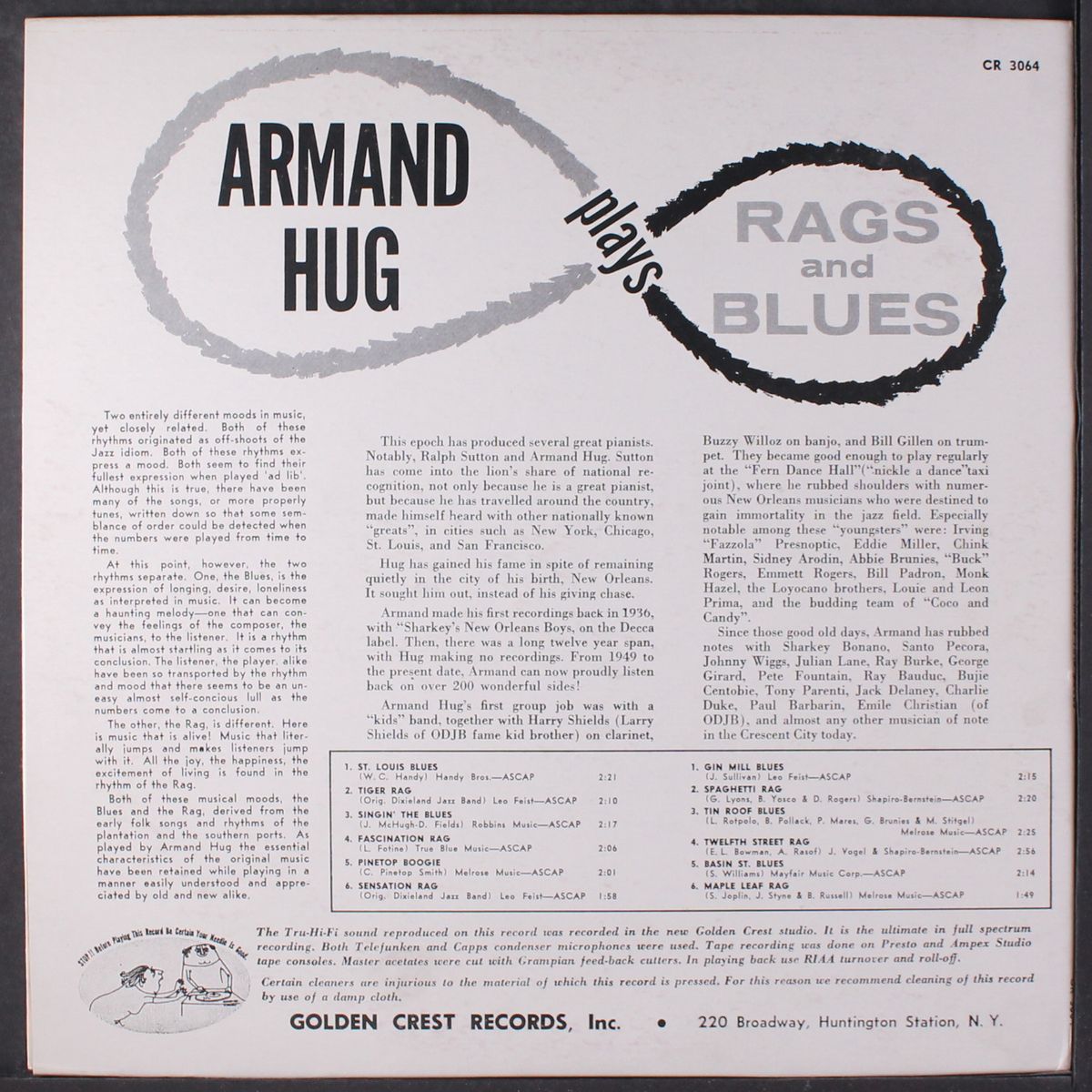 plays rags and blues by ARMAND HUG