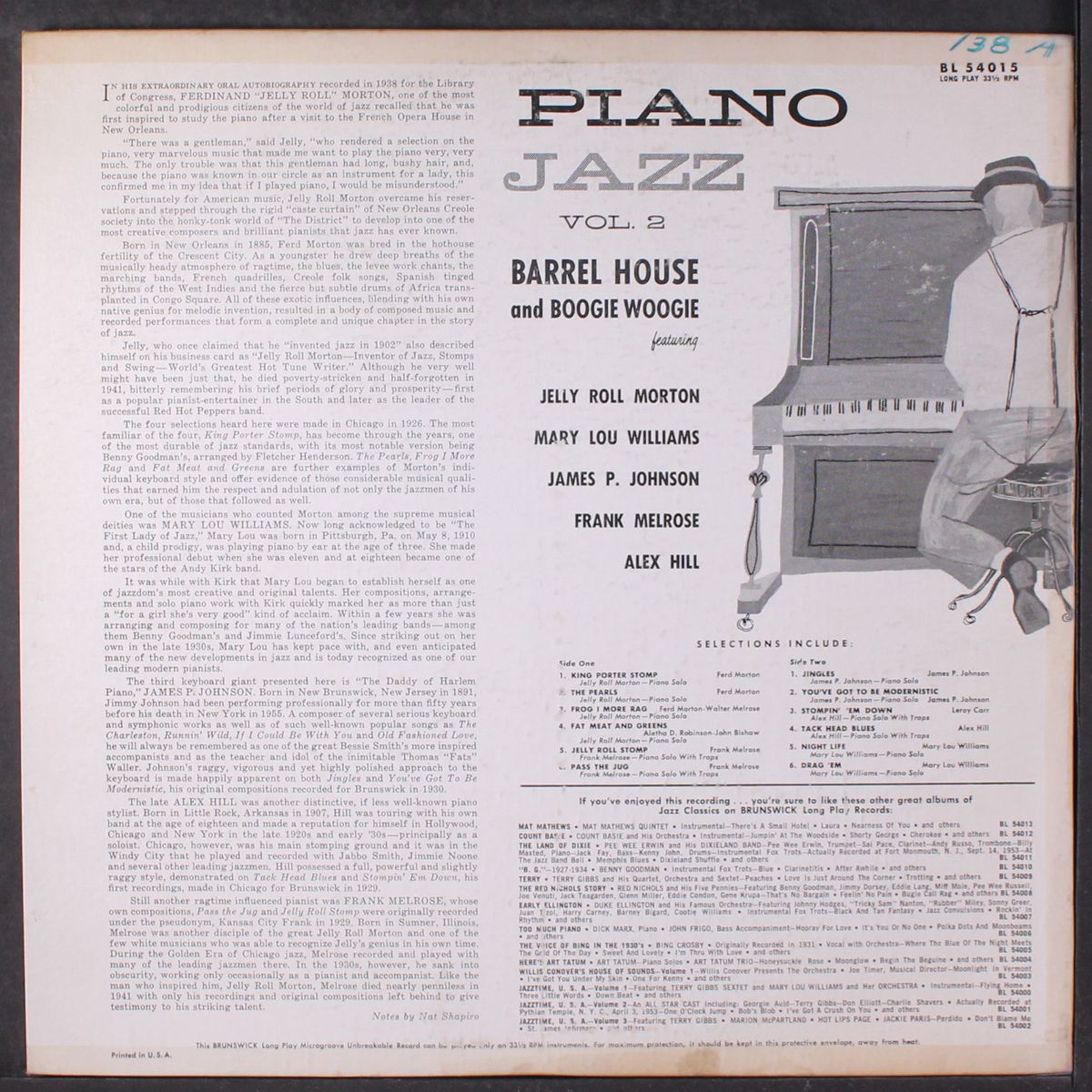 piano jazz, vol. 2; barrel house and boogie woogie by VARIOUS