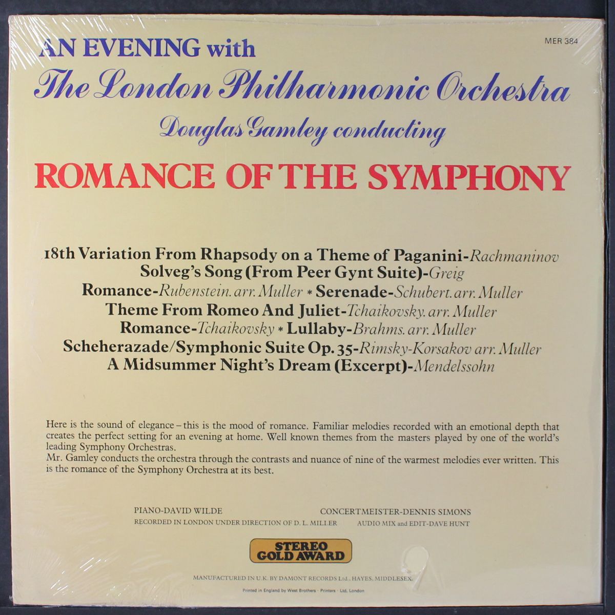 romance of the symphony by LONDON PHILHARMONIC ORCHESTRA