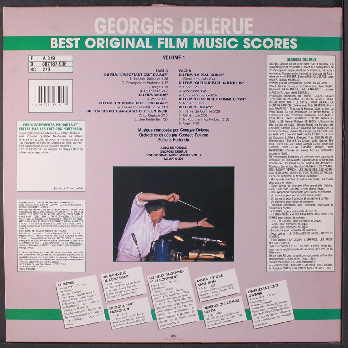 best original film music scores, vol. 1 by GEORGES DELERUE