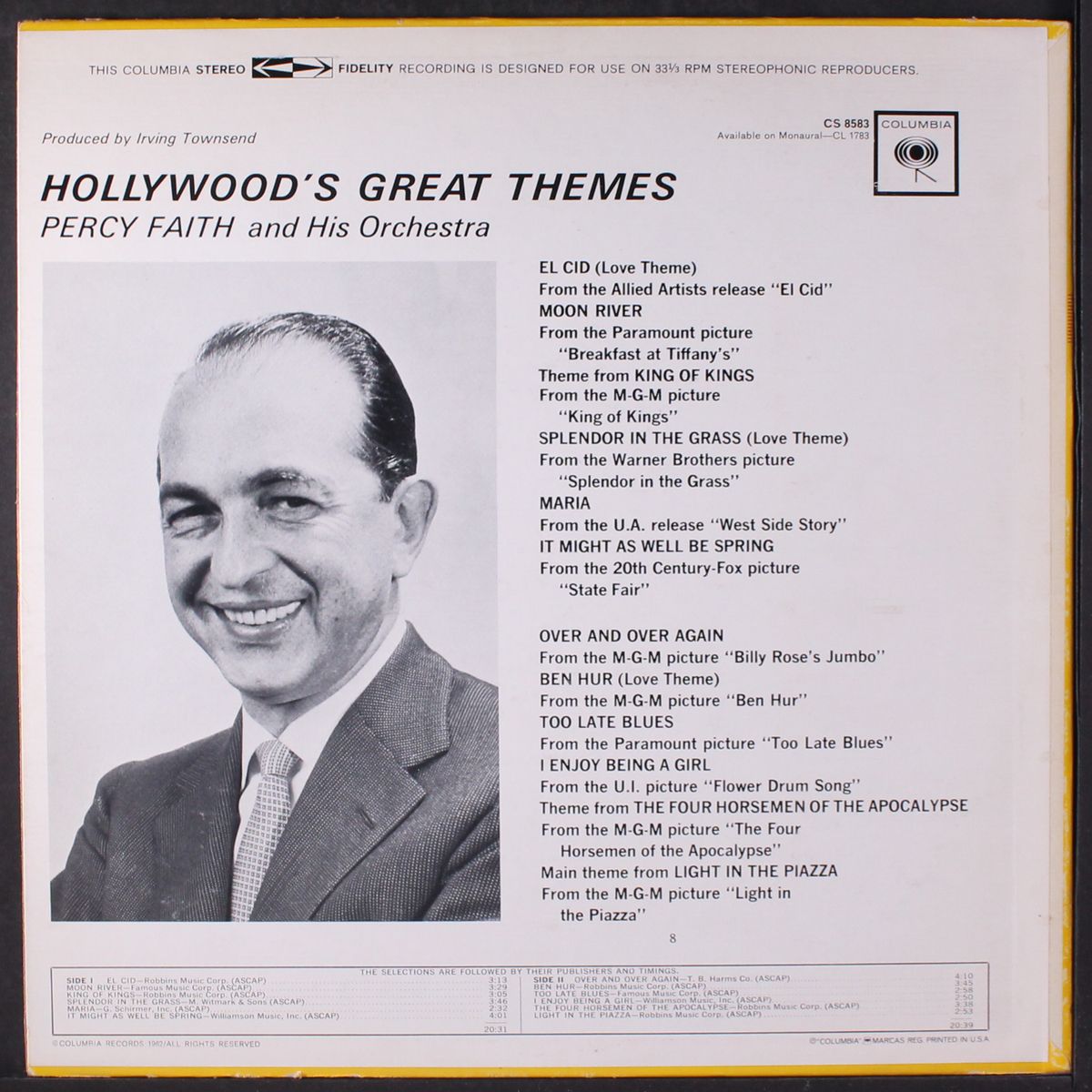 hollywood's great themes by PERCY FAITH
