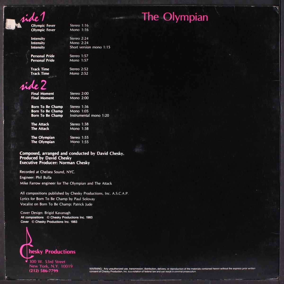 the olympian by DAVID CHESKY