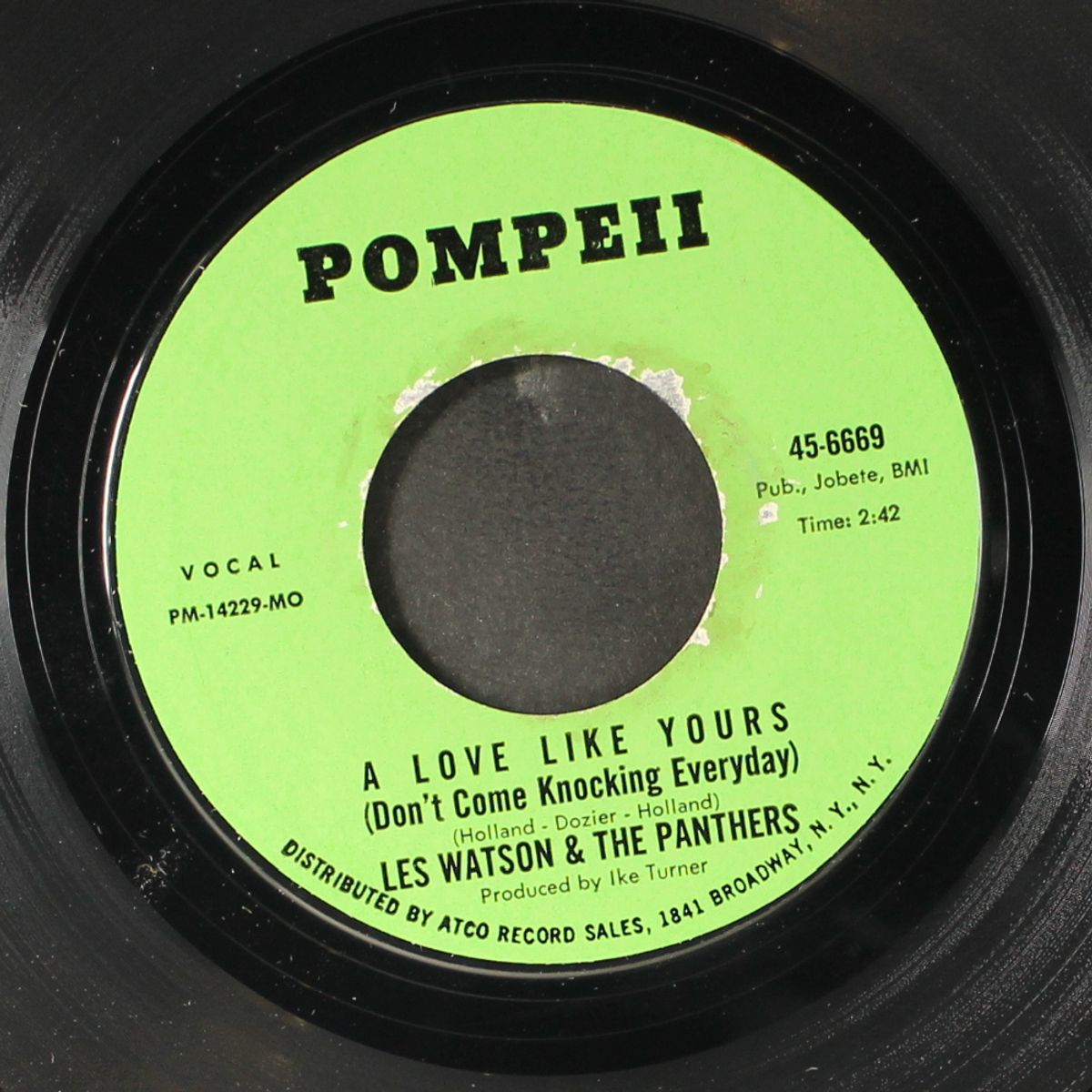 oh yeah / a love like yours by LES WATSON & PANTHERS