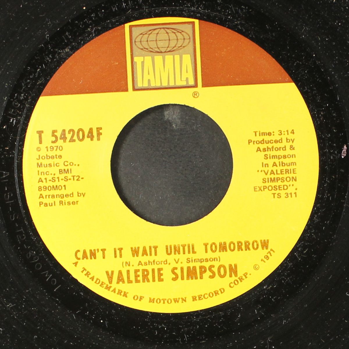 can't it wait until tomorrow / back to nowhere by VALERIE SIMPSON
