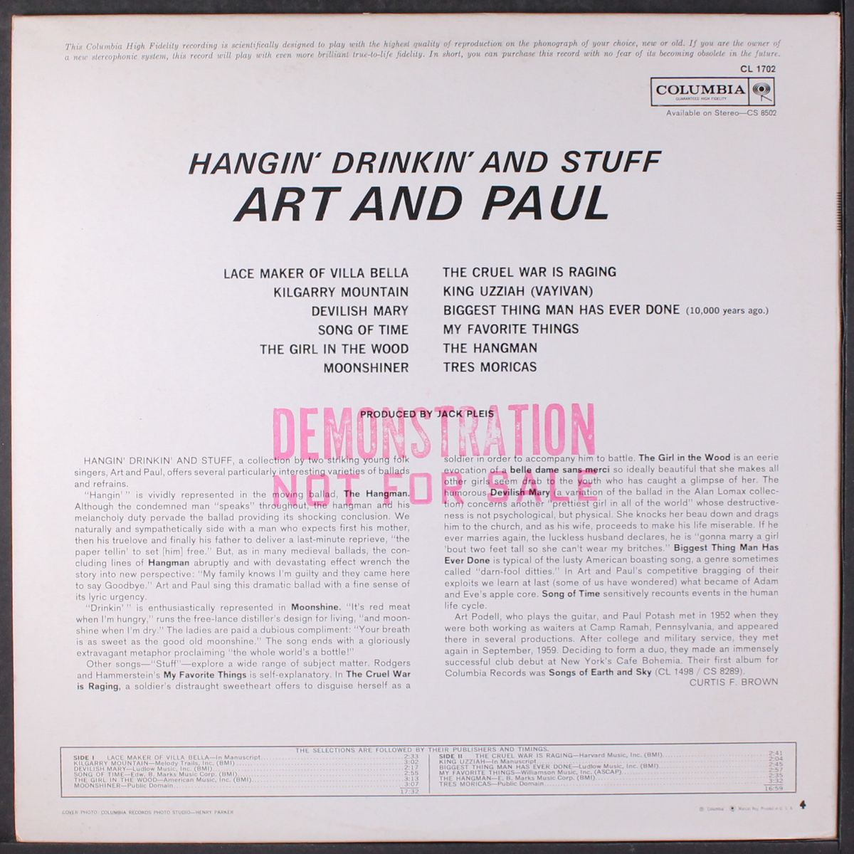 hangin', drinkin' & stuff by ART & PAUL