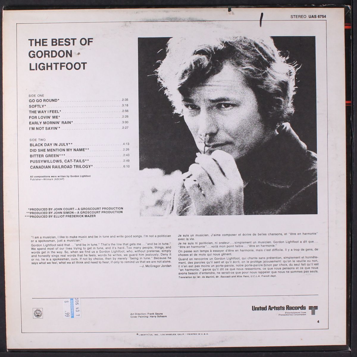 best of by GORDON LIGHTFOOT