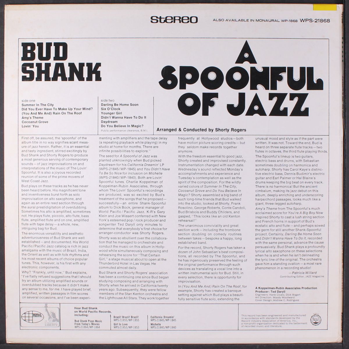 a spoonful of jazz by BUD SHANK