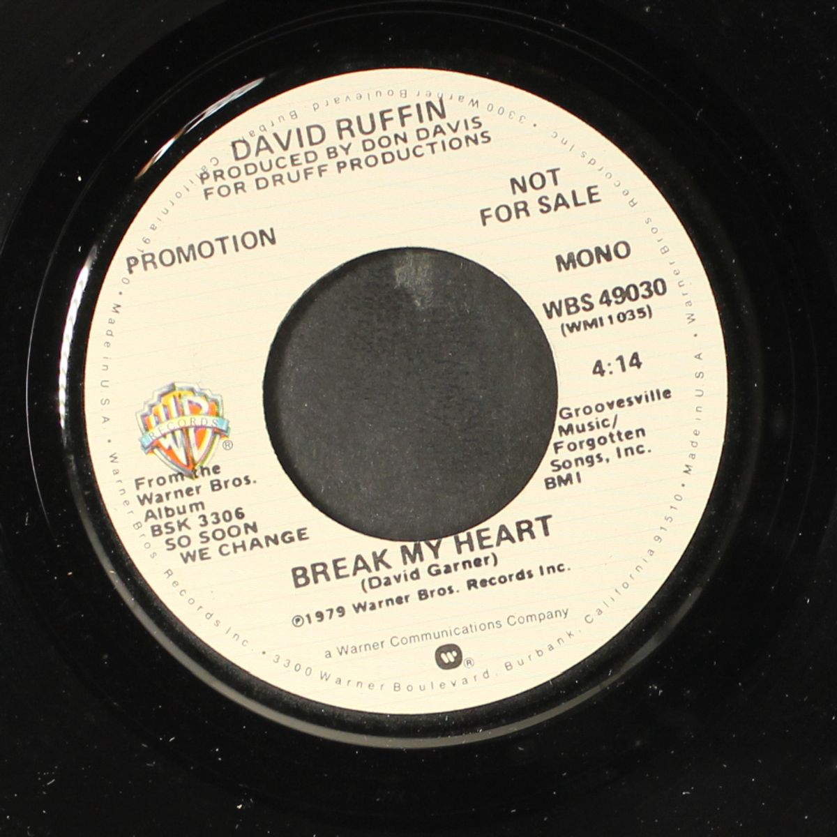 break my heart / mono by DAVID RUFFIN