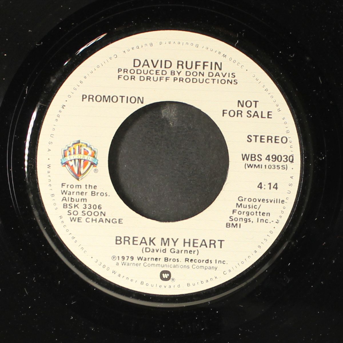 break my heart / mono by DAVID RUFFIN
