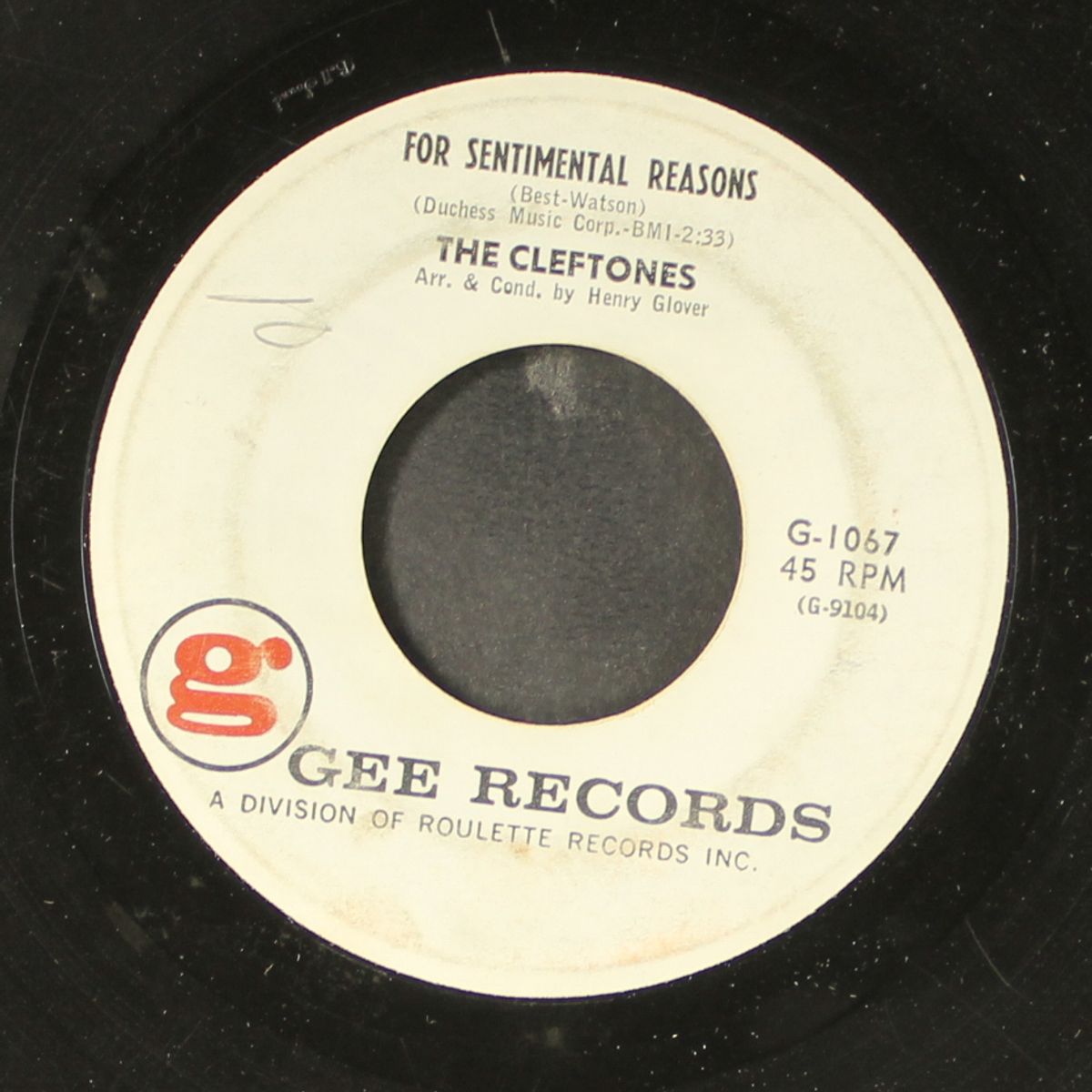 for sentimental reasons / 'deed i do by CLEFTONES