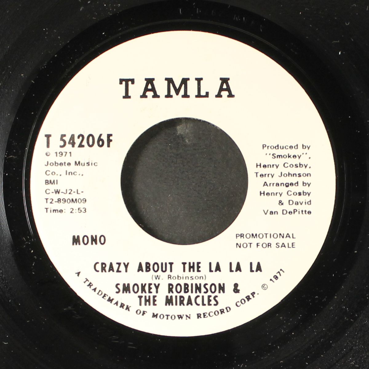 crazy about the la la la / mono by SMOKEY ROBINSON & MIRACLES